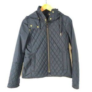 Lands End Jacket Women XS Black Winter Travel‎ Insulated Hood Lightweight Warm